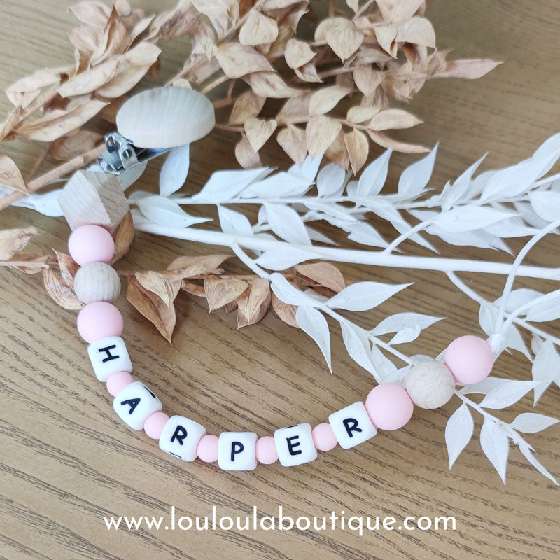 Attache tétine personnalisée 33