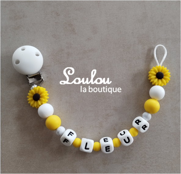 Attache tétine personnalisée printemps 1